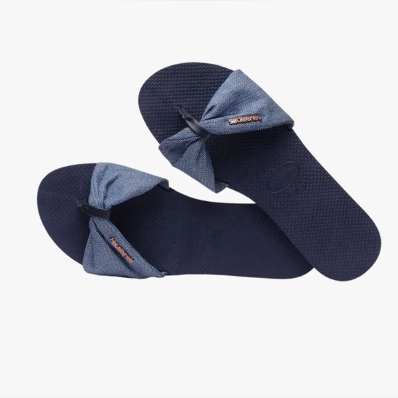 HAVAIANAS You St. Tropez Shine Sandals, Size 7/8 - Picture 2 of 8